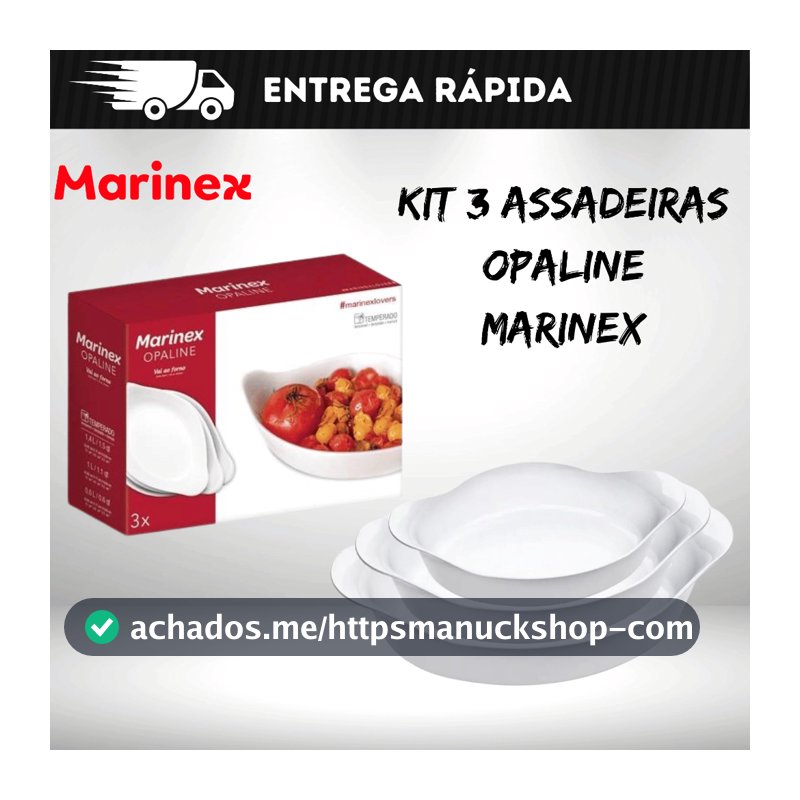 KIT 3 ASSADEIRAS OPALINE MARINEX - NADIR
