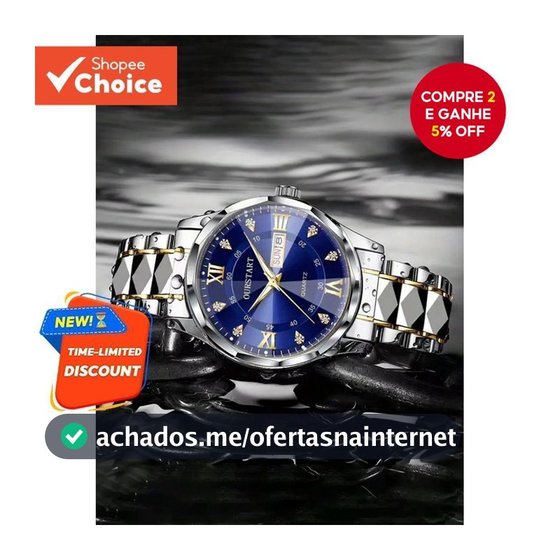 Relógio Masculino De Quartzo À Prova D'água Para Negócios-Pulseira De Aço Inoxidável Original , Presente Perfeito Namora