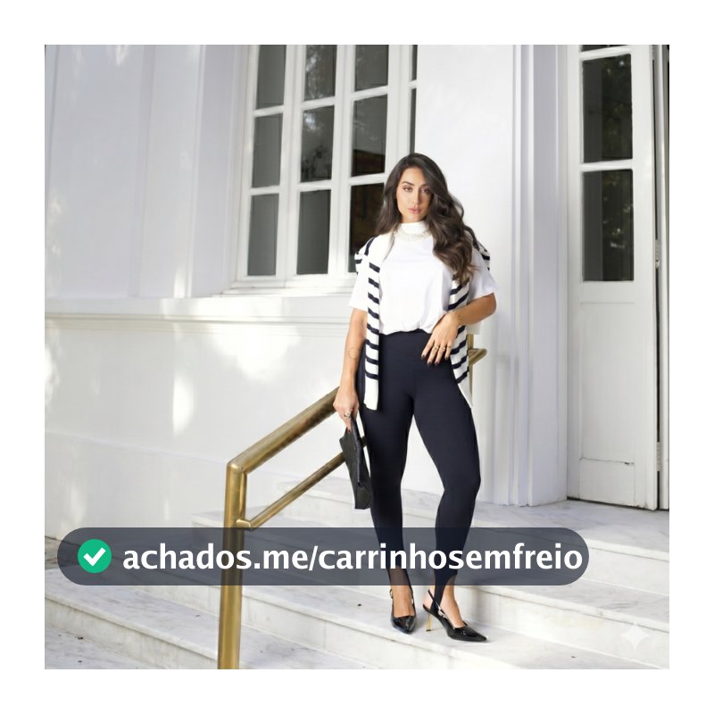 Calça Legging Feminina Poliamida Pezinho Fusô Fuseau Cintura Alta Fitness Casual Confortável Lisa Modela Corpo