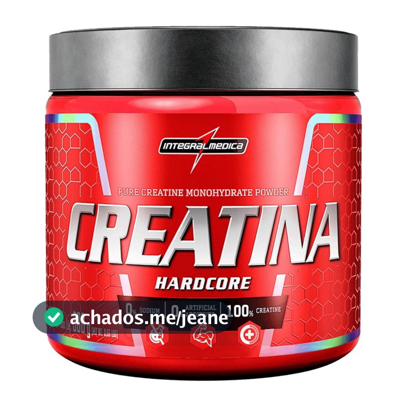 Creatina Hardcore 100% Puro Integralmedica Original 300g Nova Embalagem