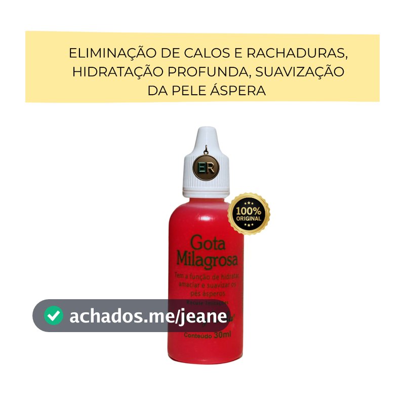 Gota milagrosa para os pés - combate ressecamento e rachadura rapidamente