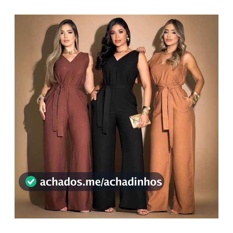 Macacão Feminino Pantalona Longo Luxo Festa Elegante Social Casual Chique