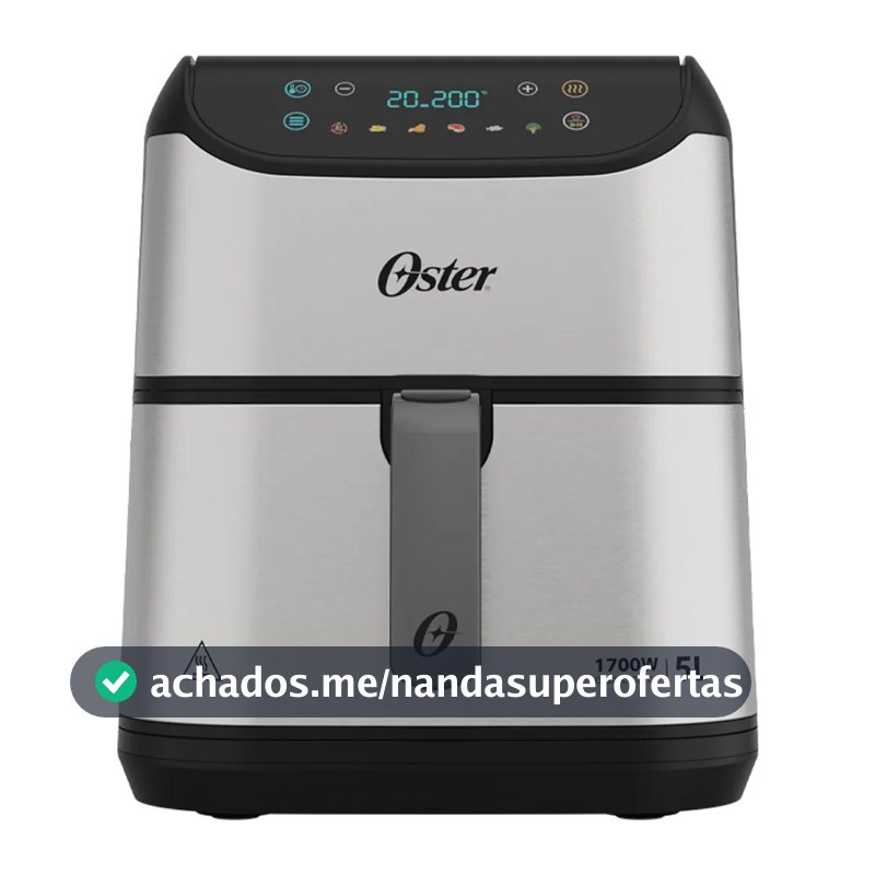 Fritadeira Air Fryer Oster OFRT930 Painel Touch 5L 1700W