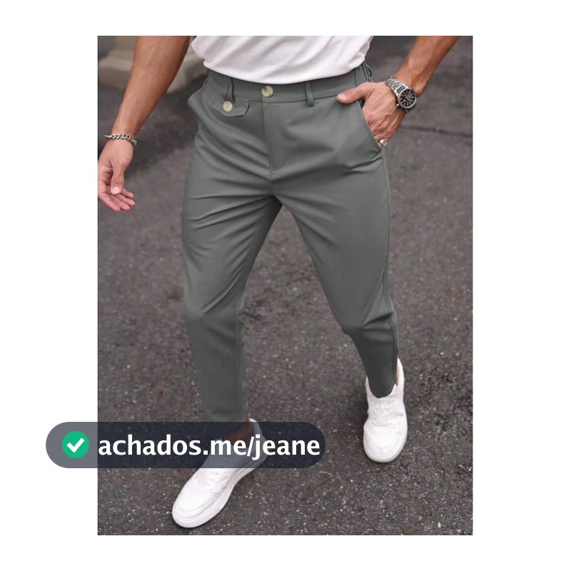 Calça masculina elegante alfaiataria Moderna premium detalhe no cos ABA