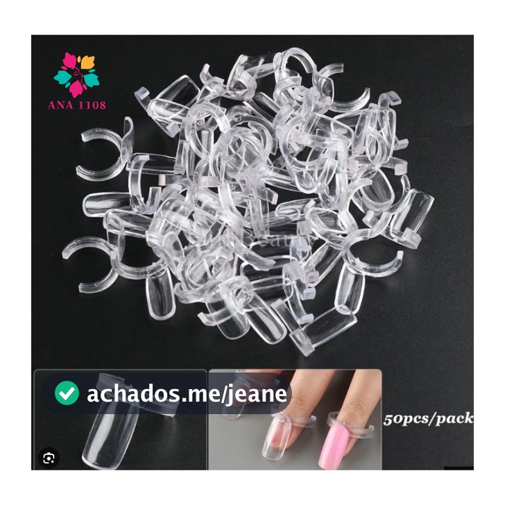 ANA1108 Kit  Anel Mostruário para Esmaltes 50 Unidades Transparente/BRANCO