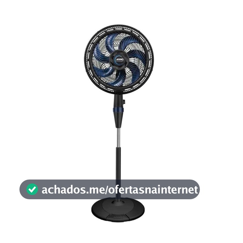 Ventilador de Coluna Arno VE7C X-treme 40CM 7 Pás Preto e Azul 127V