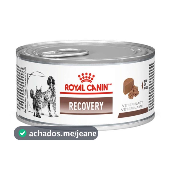 Ração Úmida Lata Royal Canin Veterinary Diet Recovery Cães e Gatos Adultos 195g