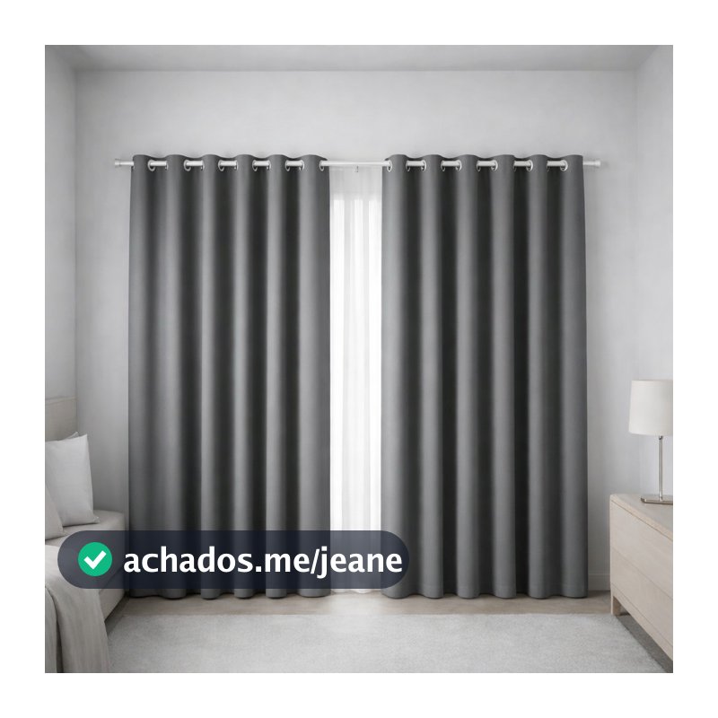 Cortina Oxford Lisa Para Quarto Sala Cozinha 3,00x2,80 Moderna