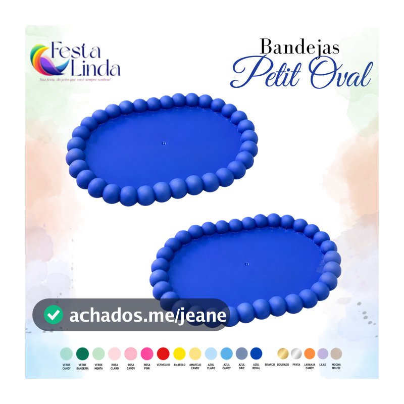BANDEJA PETIT OVAL 2 PEÇAS - DIVERSAS CORES