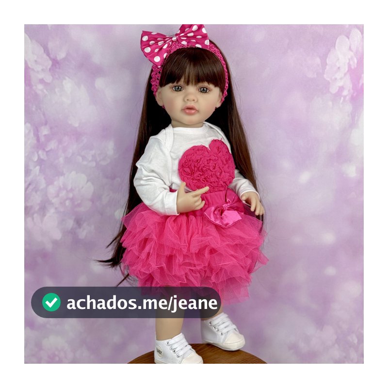 Bzdoll Corpo 100% Vinil Bebê Reborn 55cm com Faixa de Cabeça