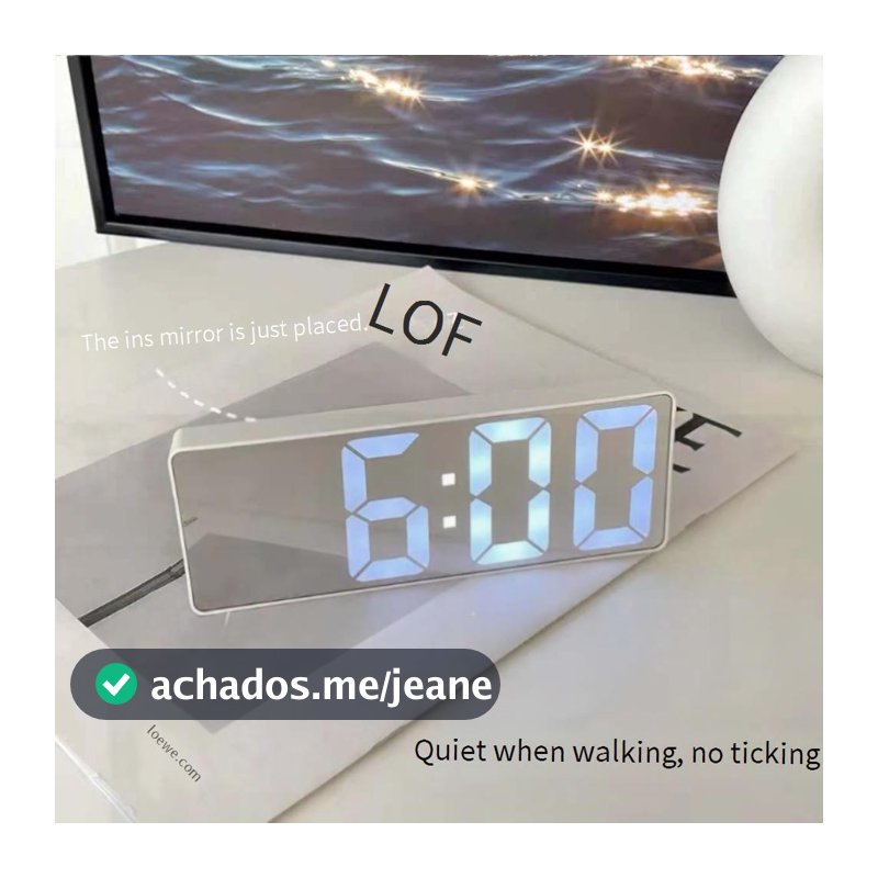Despertador Digital LED Controle De Som Tela Grande Com Calendário De Temperatura Relógio De Mesa Luminoso