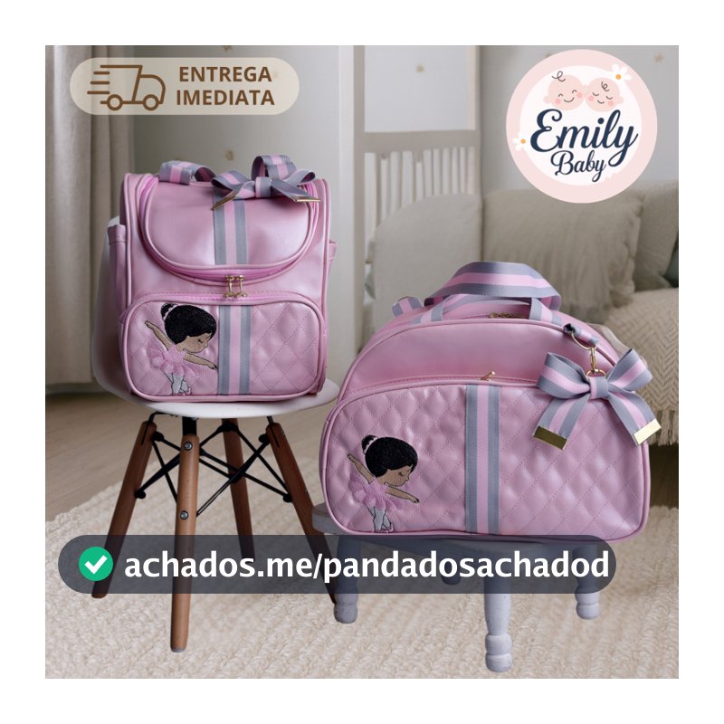 Bolsa Maternidade Grande e Mochila de Bebe Bailarina Impermeável Luxo Premium Mamãe Multifuncional