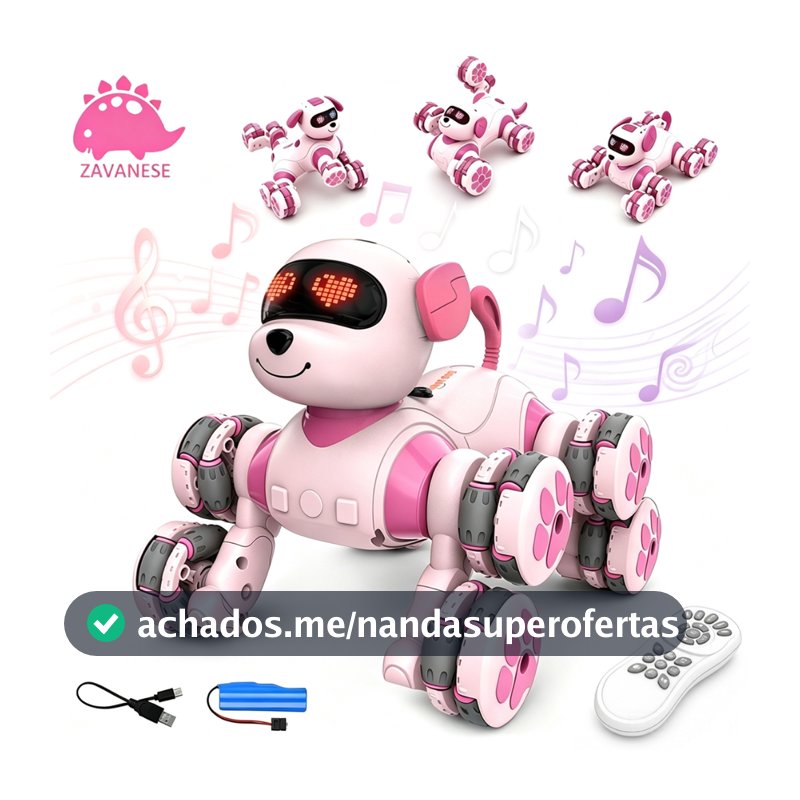 Cachorro Robô Inteligente Interativo Infantil Brinquedo Eletrônico Programável 3–8 Anos