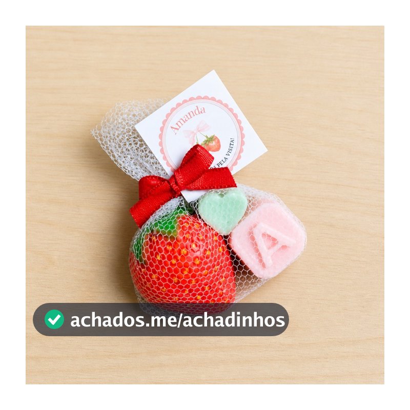 KIT10un de Lembrancinha MORANGO de sabonete para bebê/nascimento/aniversarios/festassss