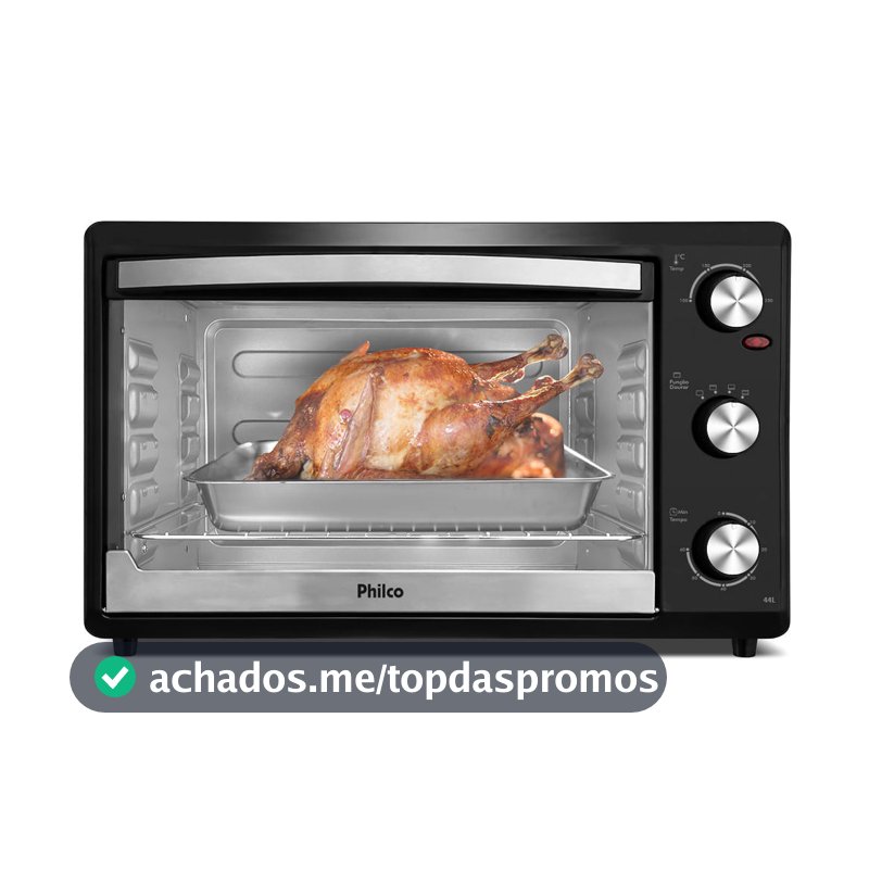 Forno Elétrico Philco 44L Preto Dupla Resistência PFE44P