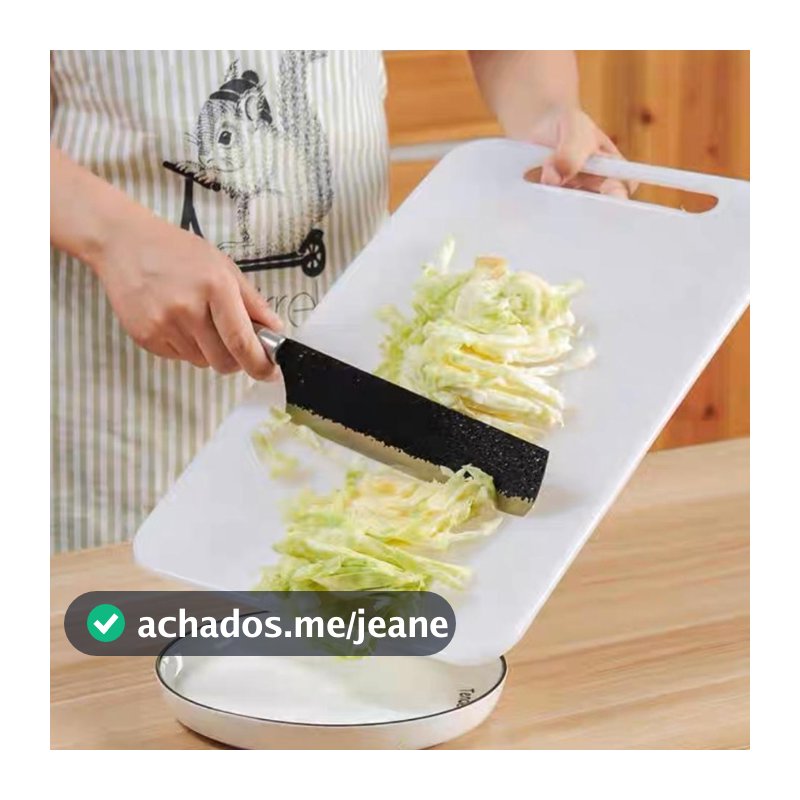 Tábua de Plástico para Carne 33X20CM Cozinha Higiênica Branca  carne legumes frutas Multiuso Utensílio De Cozinha