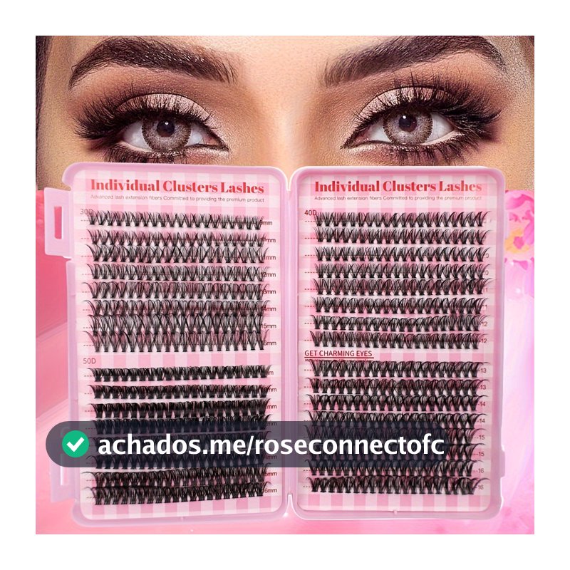 Extensões De Cílios D-Curl 640 Unidades : 9-18 Mm , 30D-80D Clusters À Prova D'água 3D Fofos Naturais Para Estilos De Ol
