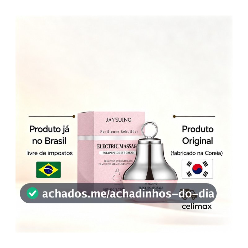 Vibrador para os Olhos com Aplicador Massageador Suave para Suporte à Elasticidade creme para área dos olhos