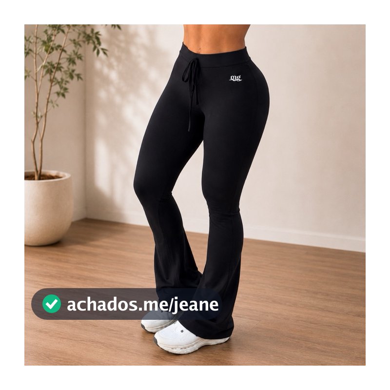 Calça Cordão Bailarina Feminina Confortável Tecido Premium Moda Gringa Legging Flare Luxo Zero Transparência