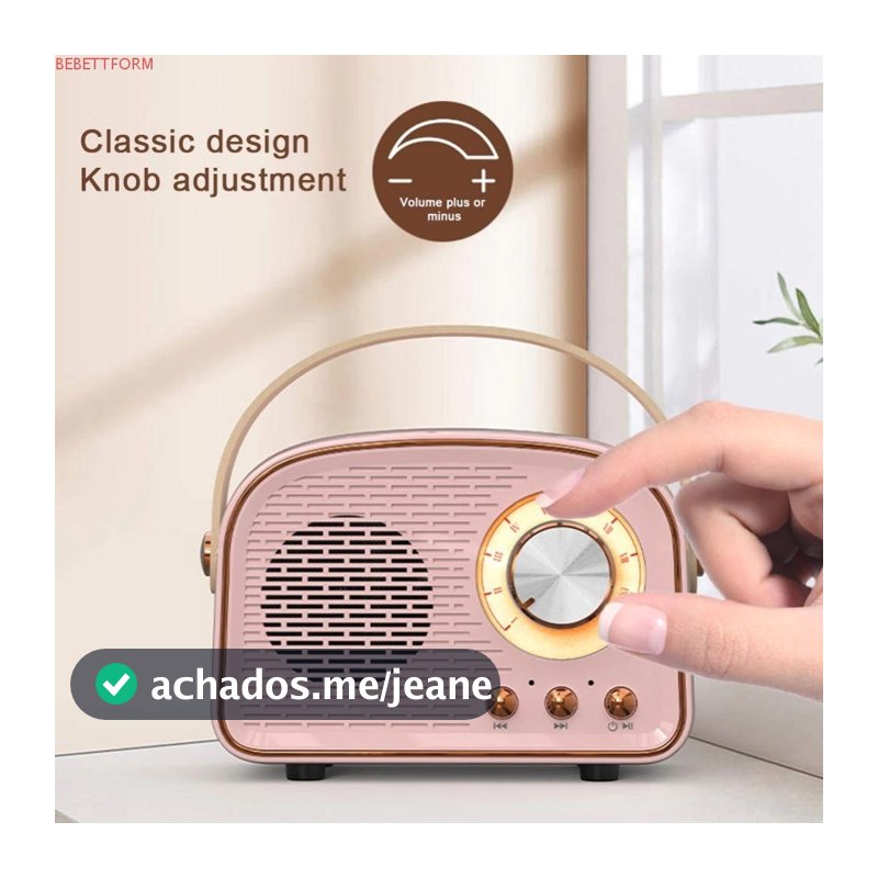 BEBETTFORM Mini Rádio Alça Receptor FM Sem Fio Com MIC
