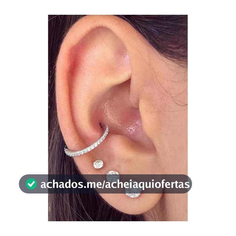 Piercing Conch Cravejado Zircônia Antialérgico