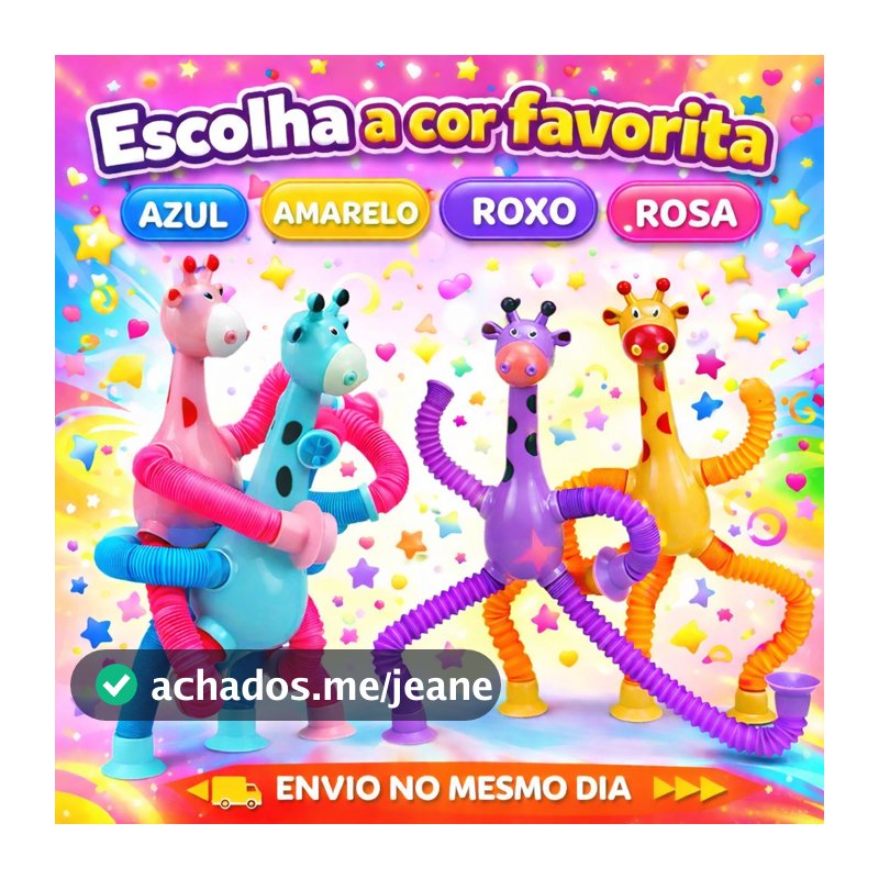 1/2/4 girafas estica e gruda melman pop it tubo com luz brinquedo para crianças promoção