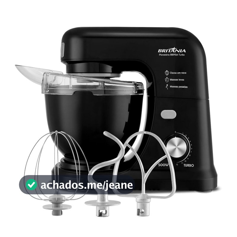 Batedeira Planetária Britânia 500W 12 Velocidades BBPE01