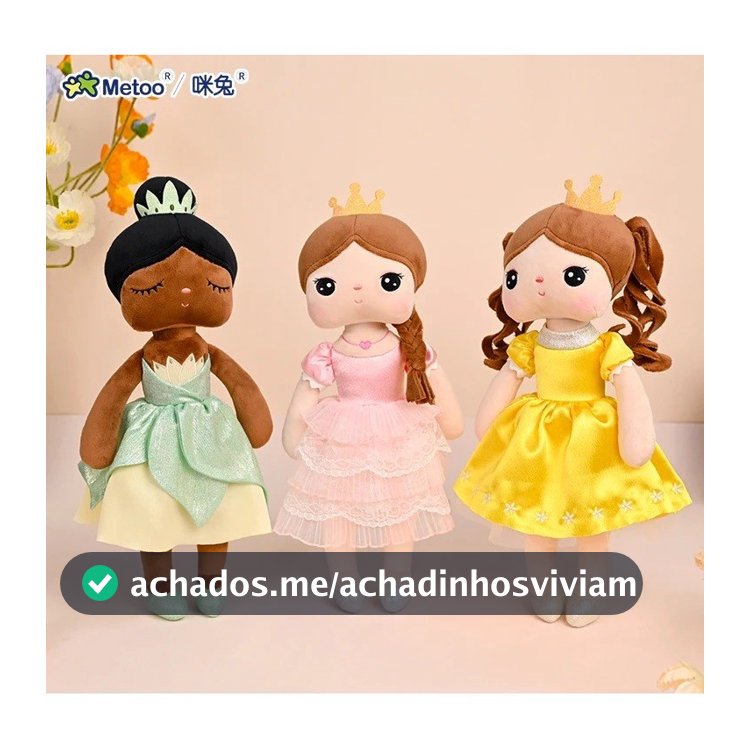 3 Pçs/A Conjunto Boneca Metoo Angela Princesas 38 Cm-Original
