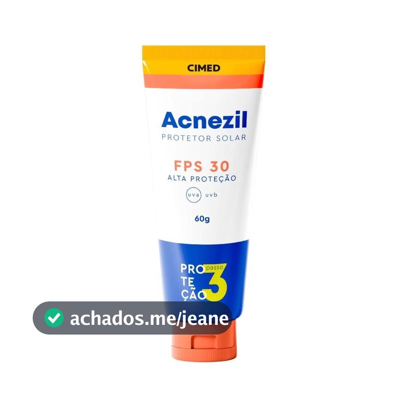 Protetor Solar Facial Acnezil FPS 30 Oil Control 60g