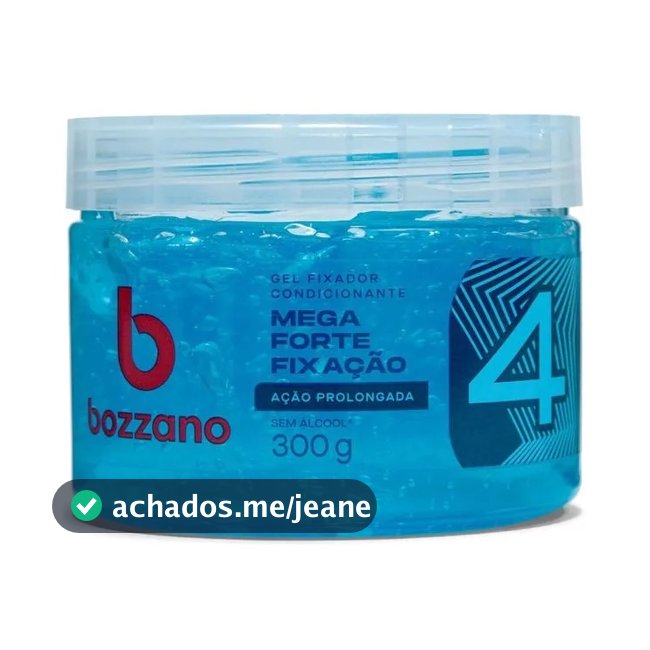 Gel Fixador Condicionador Bozzano com Ação Prolongada Fixação 4 Mega Forte 300g