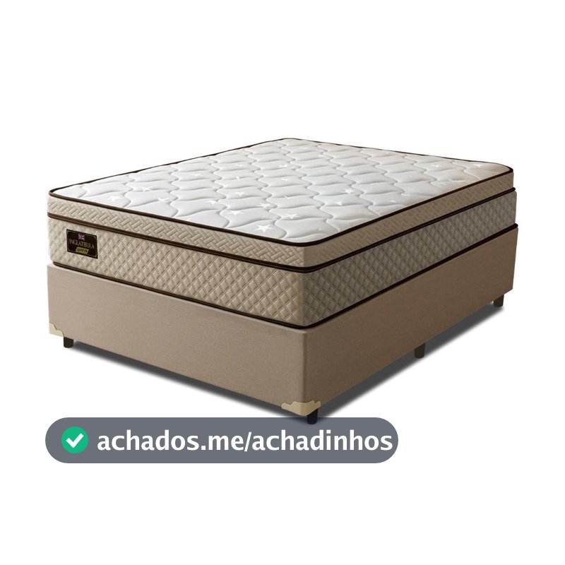Cama Box Desmontável Colchão King Gazin Inglaterra Premium Molas Ensacadas Euro Pillow 193x203x70cm