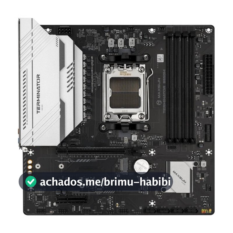 Placa Mãe Maxsun Terminator B650M, Chipset B650, AMD AM5, mATX, DDR5, MS-Terminator B650M