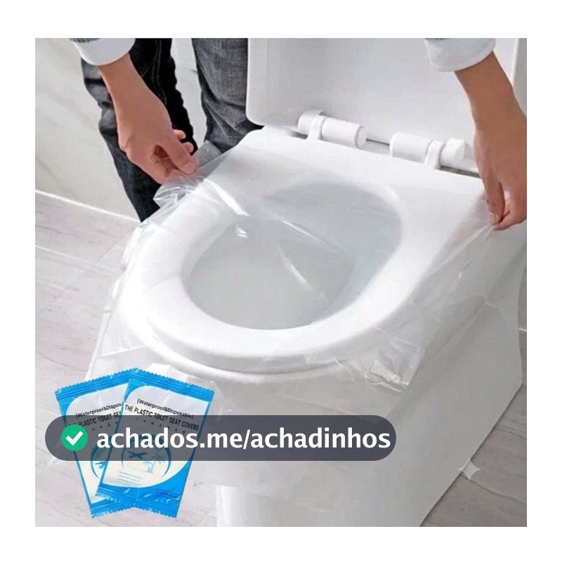 KIT Com 25 e 50 Unidades de Protetores Capa Para Assento Vaso Sanitário Privada Uso em Banheiros