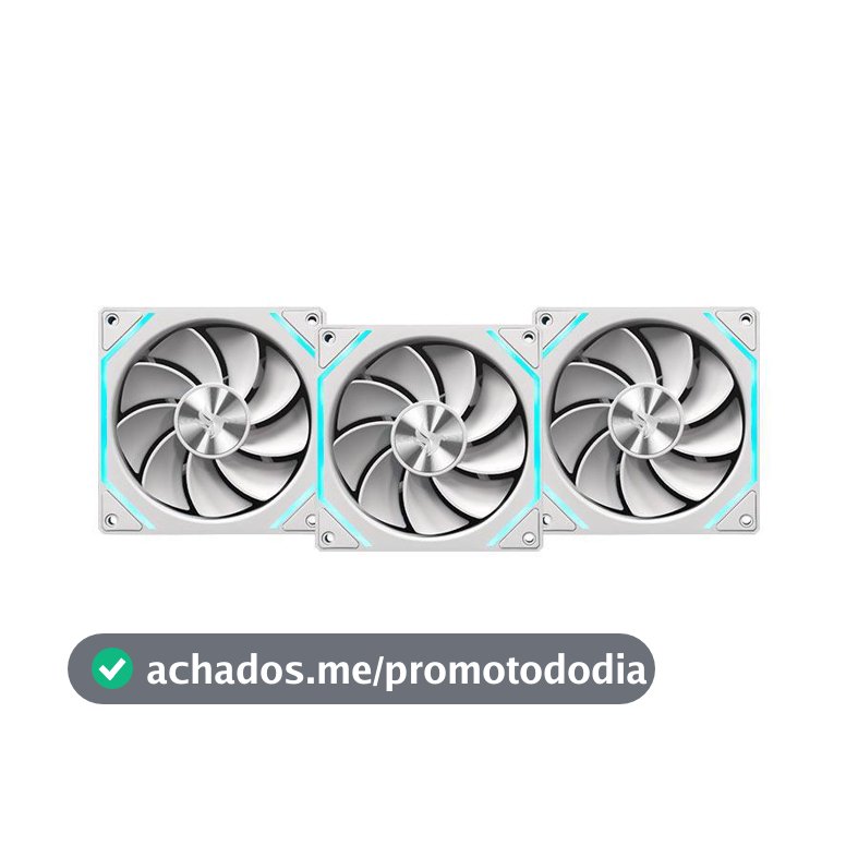 Kit Ventoinha Pichau Ventus NX Reverse, ARGB, 3x120mm, Branco, PCH-VTNXR3-WH01