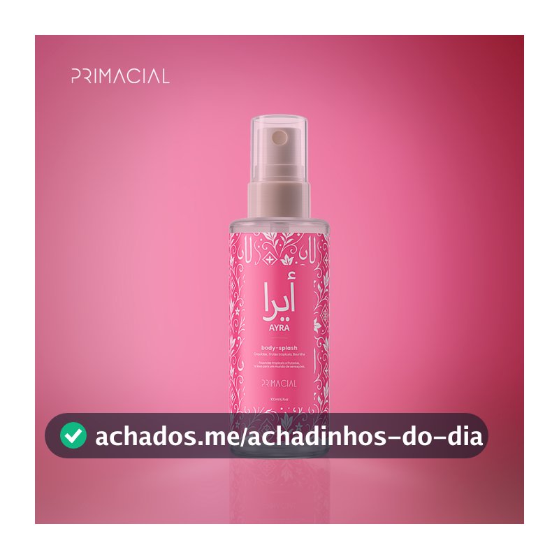 BODY SPLASH FEMININO ARABE AYRA 100ML - PRIMACIAL PERFUME FLORAL