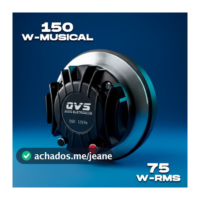 Corneta Driver QVS 370FE 75W Rms Trio Som Automotivo Paredao Bob D305 2 polegadas