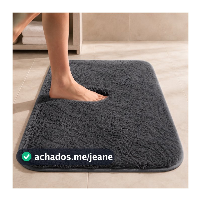 Tapete Soft Macio Antiderrapante Banheiro Sala e Quarto Super Absorvente