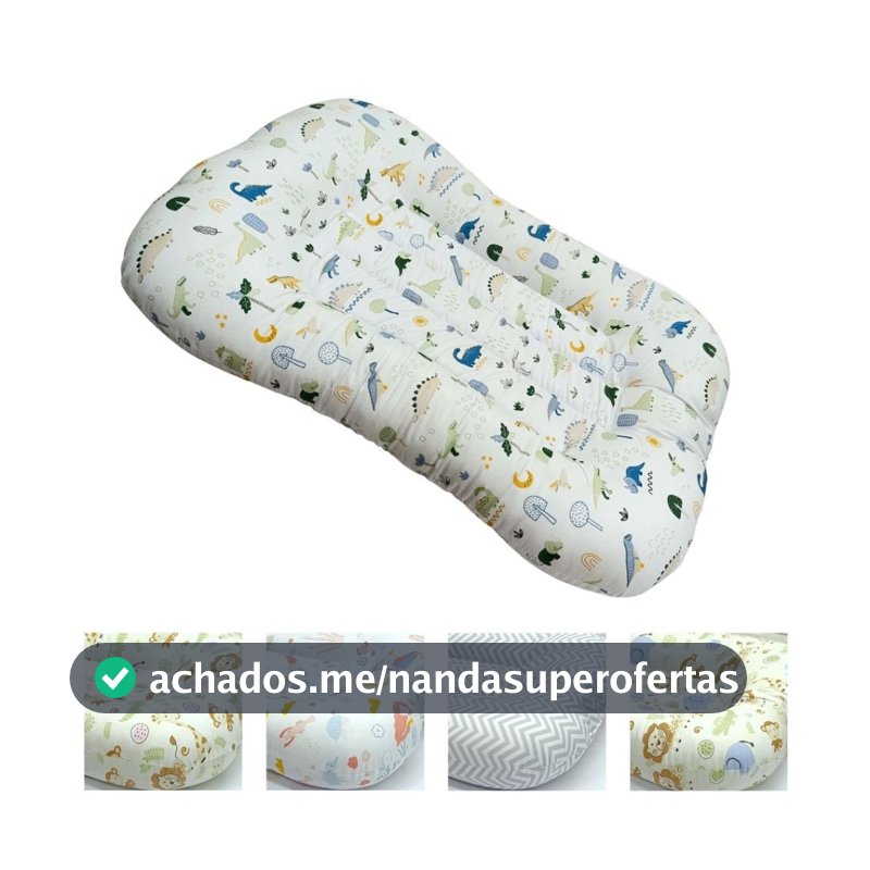 Ninho Redutor Casulinho de Berço Menino e Menina Estampado 100% Algodão - Dupla Face- Várias Cores