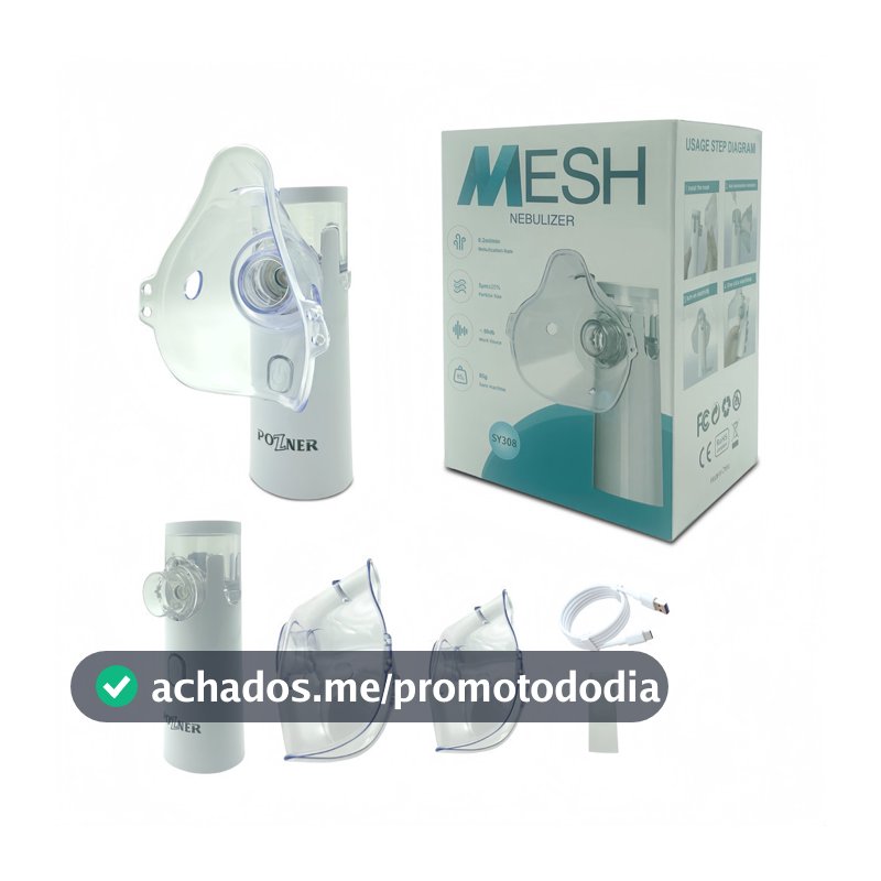 Máquina Nebulizadora Portátil Inalador Nebulizador Adulto Infantil Silencioso