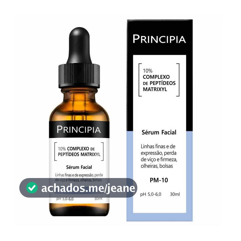 Sérum Antissinais Principia 10% Peptídeos Matrixyl- PM-10