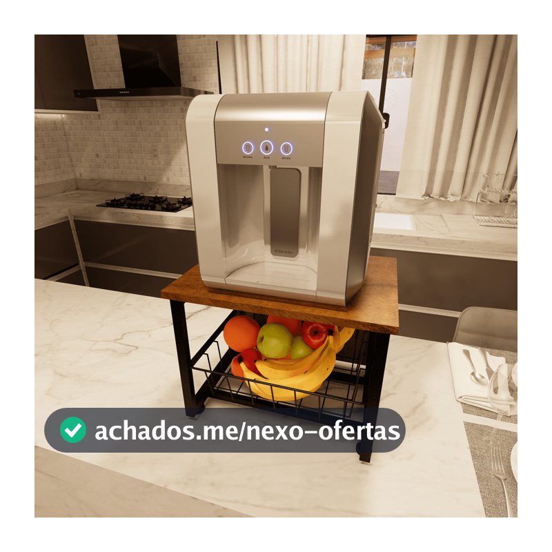 Fruteira Para Bancada Mesa Preto Fosco