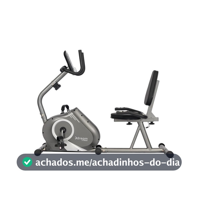 Bicicleta Ergométrica Magnética Horizontal Mag 5000 H Preta e Cinza - Dream Fitnes