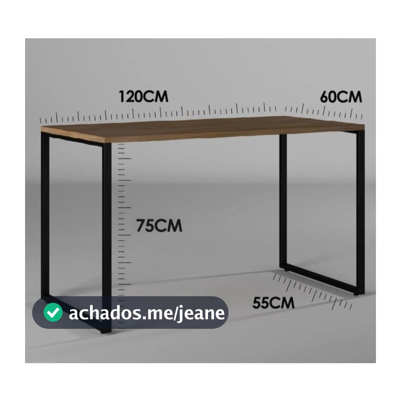 Escrivaninha de Escritório Industrial Mesa Computador 120 - Modelos disponeis