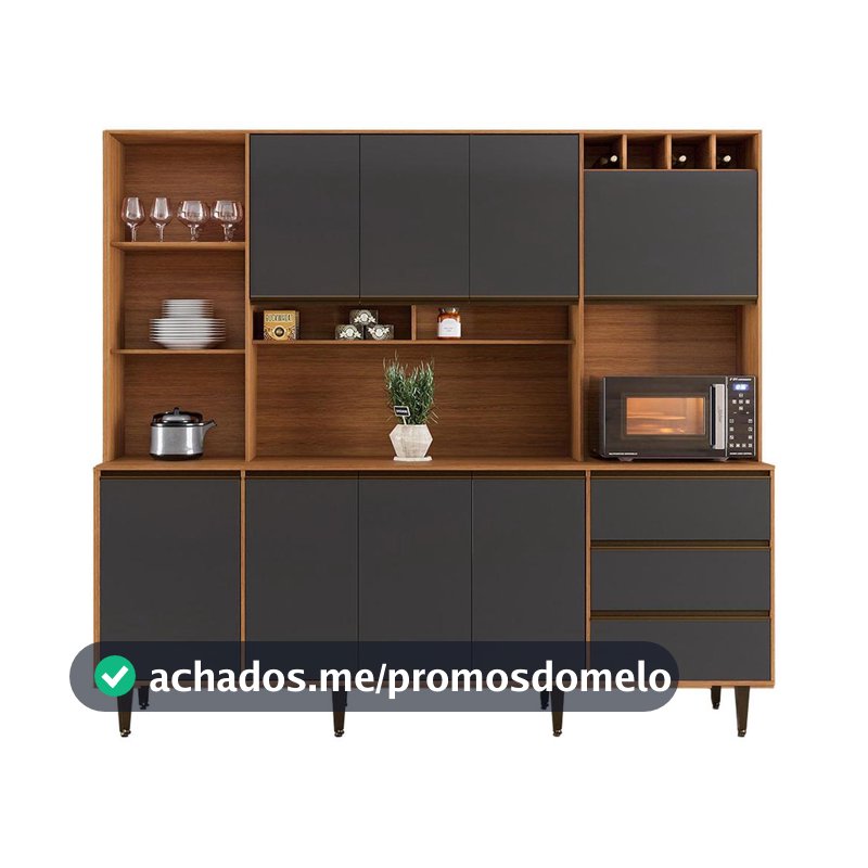 Armário De Cozinha Completa 8 Portas 3 Gavetas Itália