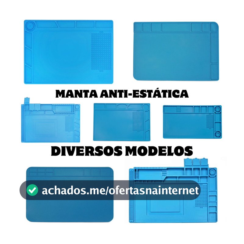 Manta anti-estatica de mesa para manutenção de eletronicos resistente ao calor com porta objetos