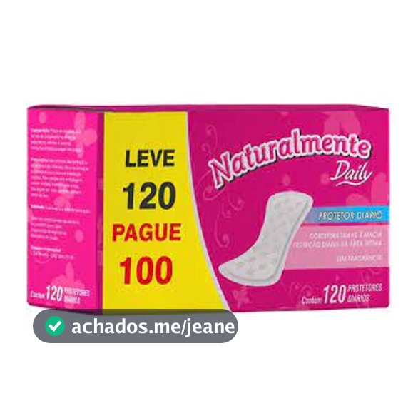 Absorvente  Naturalmente Daily Protetor diário  c/120 und