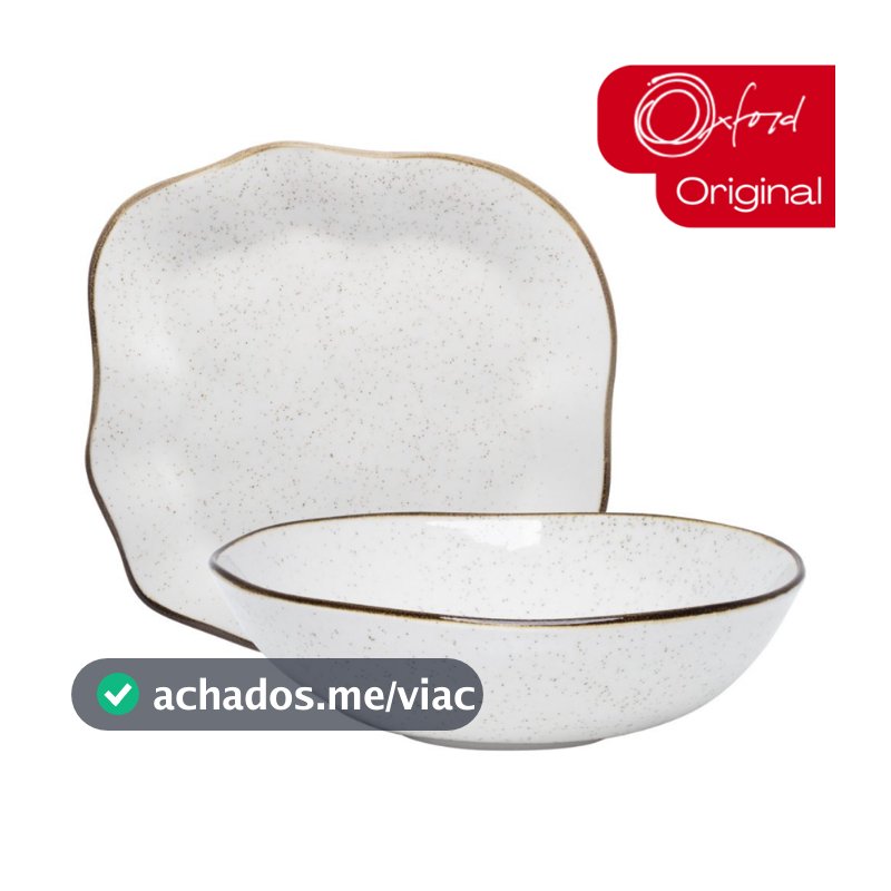 Conjunto Travessa Saladeira Baixelas Para Servir Ryo Maresia Areia Oxford Porcelanas