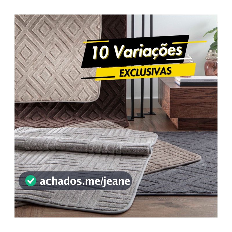 Tapete Grande Sala Quarto 1,4mx 2m Antiderrapante Super Macio Fácil de Limpar Moderno Tóquio Corttex