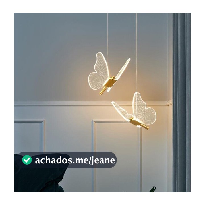 Mini lustre borboleta estilo nórdico decoração de quarto infantil 3000k/4000k/6000k