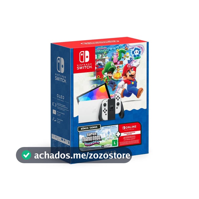 Console Nintendo Switch OLED + Super Mario Bros + 3 Meses NSO